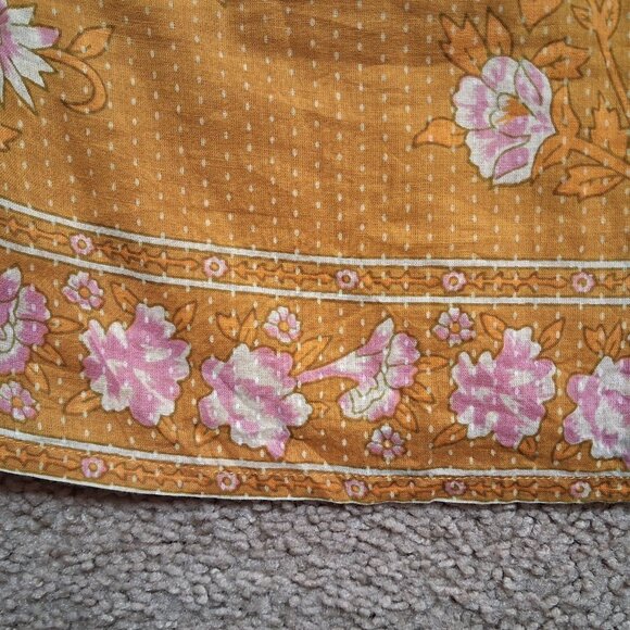 NWT FREE PEOPLE Women's Mustard Floral Faded Gardens Tank sz S - Picture 4 of 10